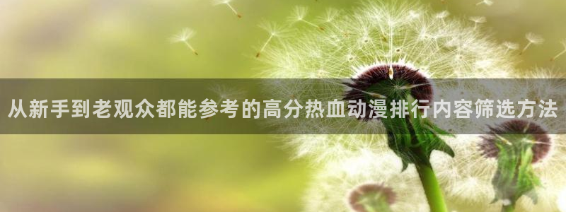 汗汗漫画网页版：从新手到老观众都能参考的高分热血动漫排行内容筛选方法配图